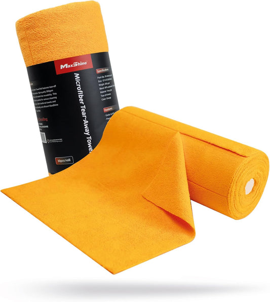 1103030O 260GSM Microfiber Tear-Away Towel Roll - Orange