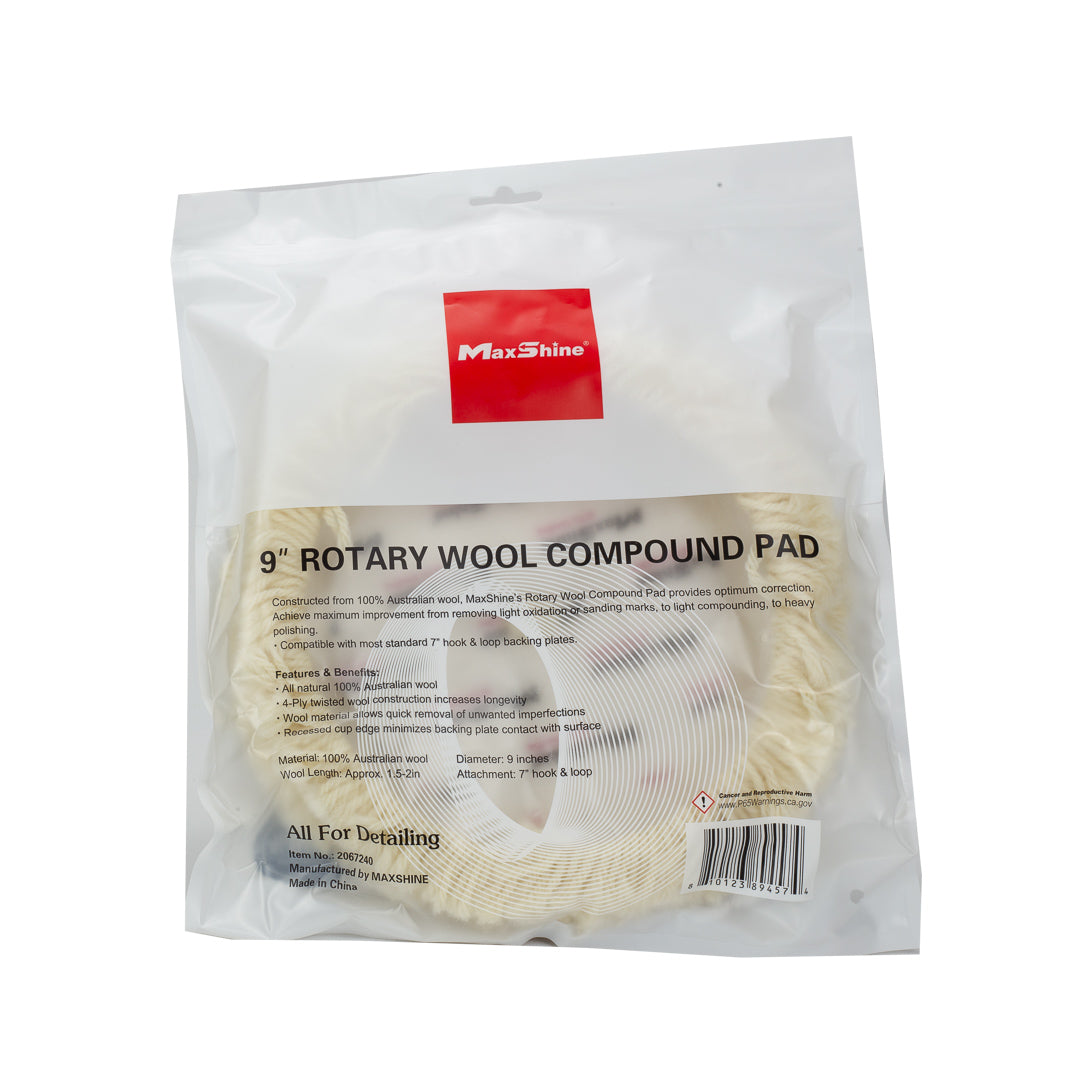 9In Rotary Wool Buffing Pads Single-Sided