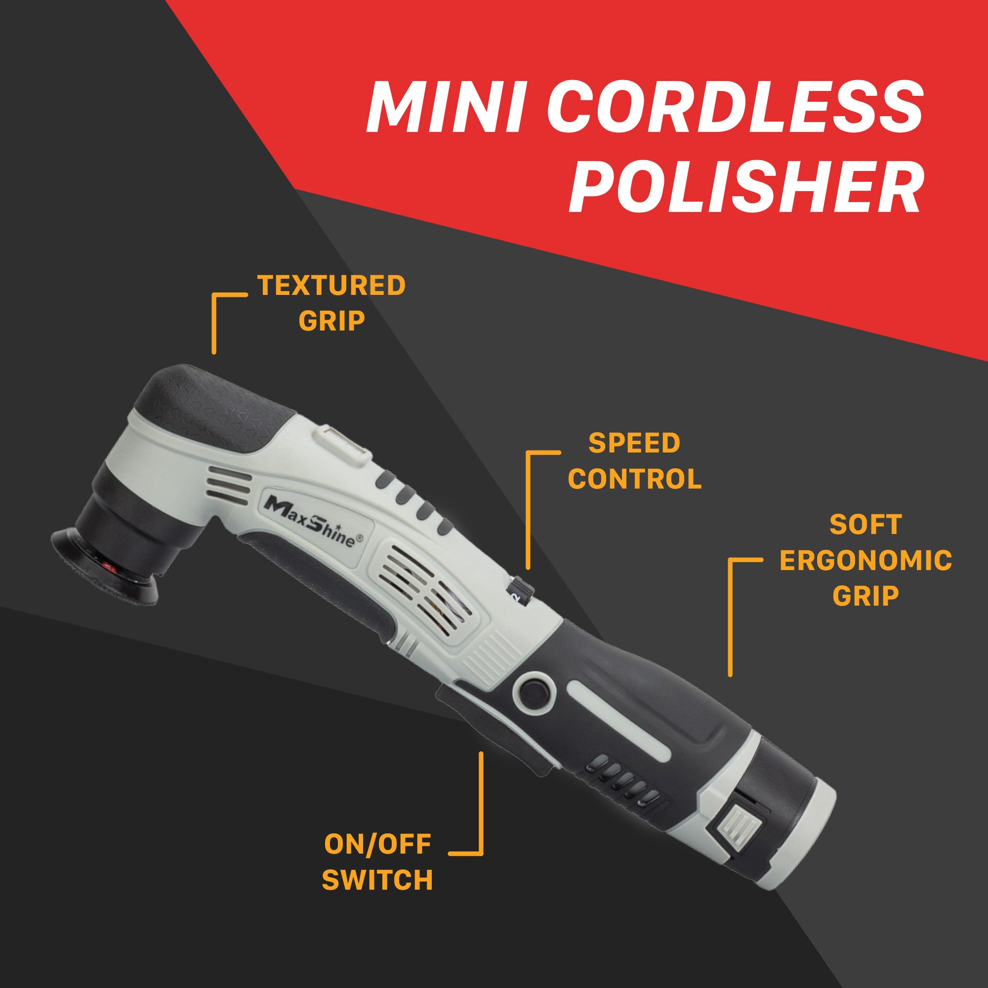 M0312 V2 Cordless Dual Action Polisher | M0312 V2 - Mini Cordless Hybrid Rotary & DA Polisher