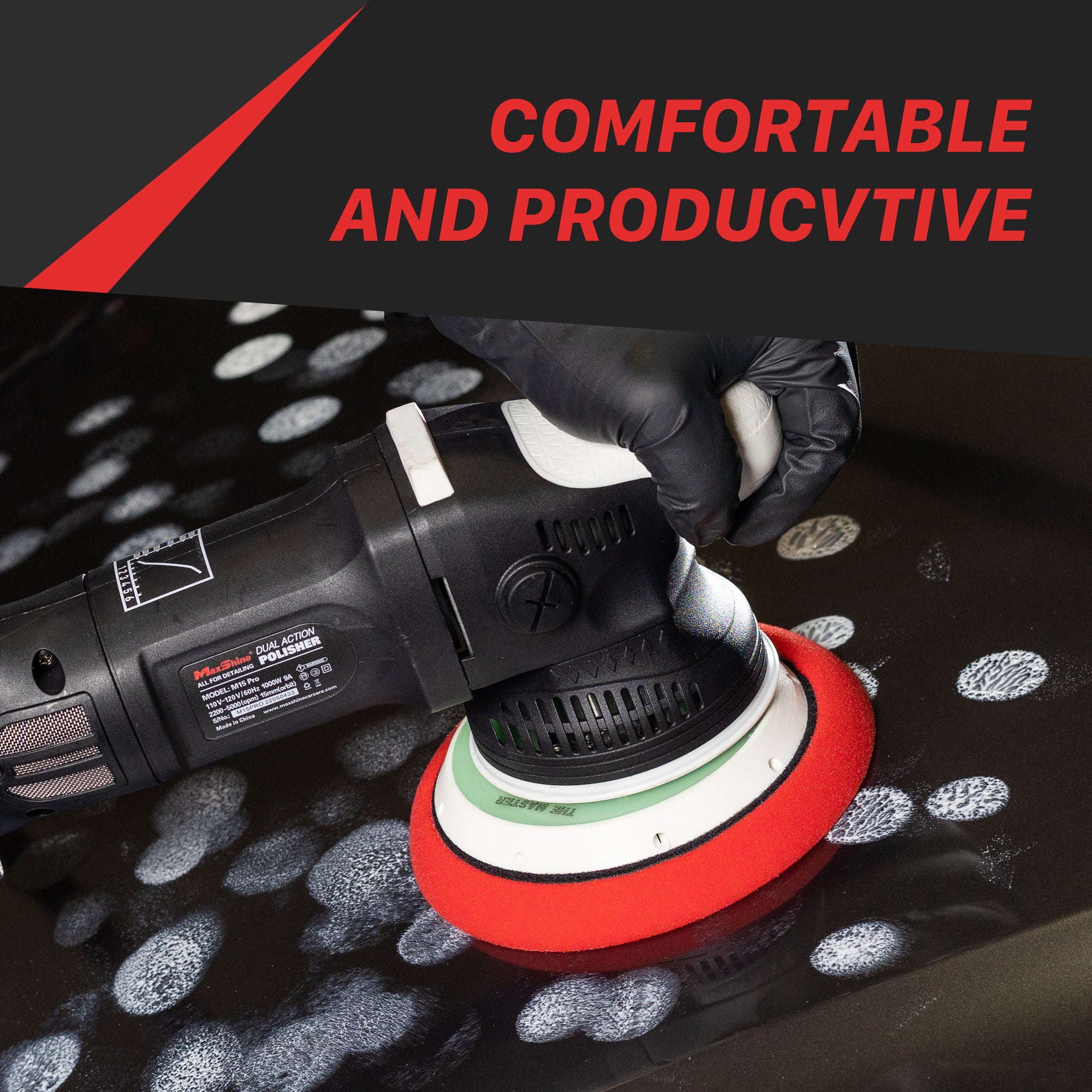M15 Pro Dual Action Orbital Polisher | M15 Pro Dual Action Polisher - 5in Plate, 15mm Throw, 1000W