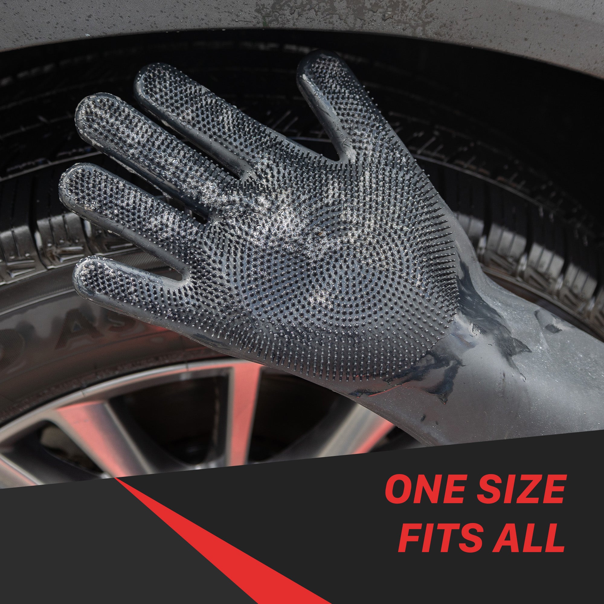 1130001B SIlicone Scrubbing Gloves