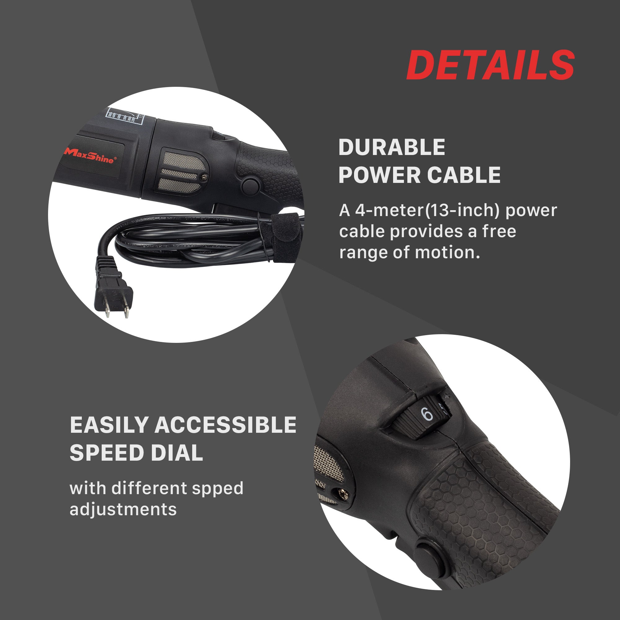 M15 Pro Dual Action Orbital Polisher | M15 Pro Dual Action Polisher - 5in Plate, 15mm Throw, 1000W