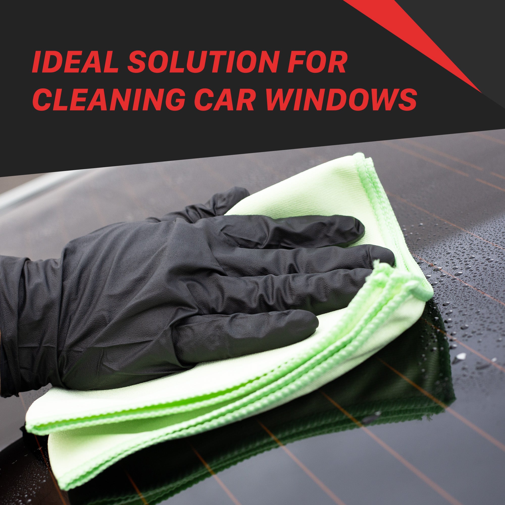 1094040G Car Glass Cleaning Cloth | 300GSM Glass Microfiber Towel - 5 Pack