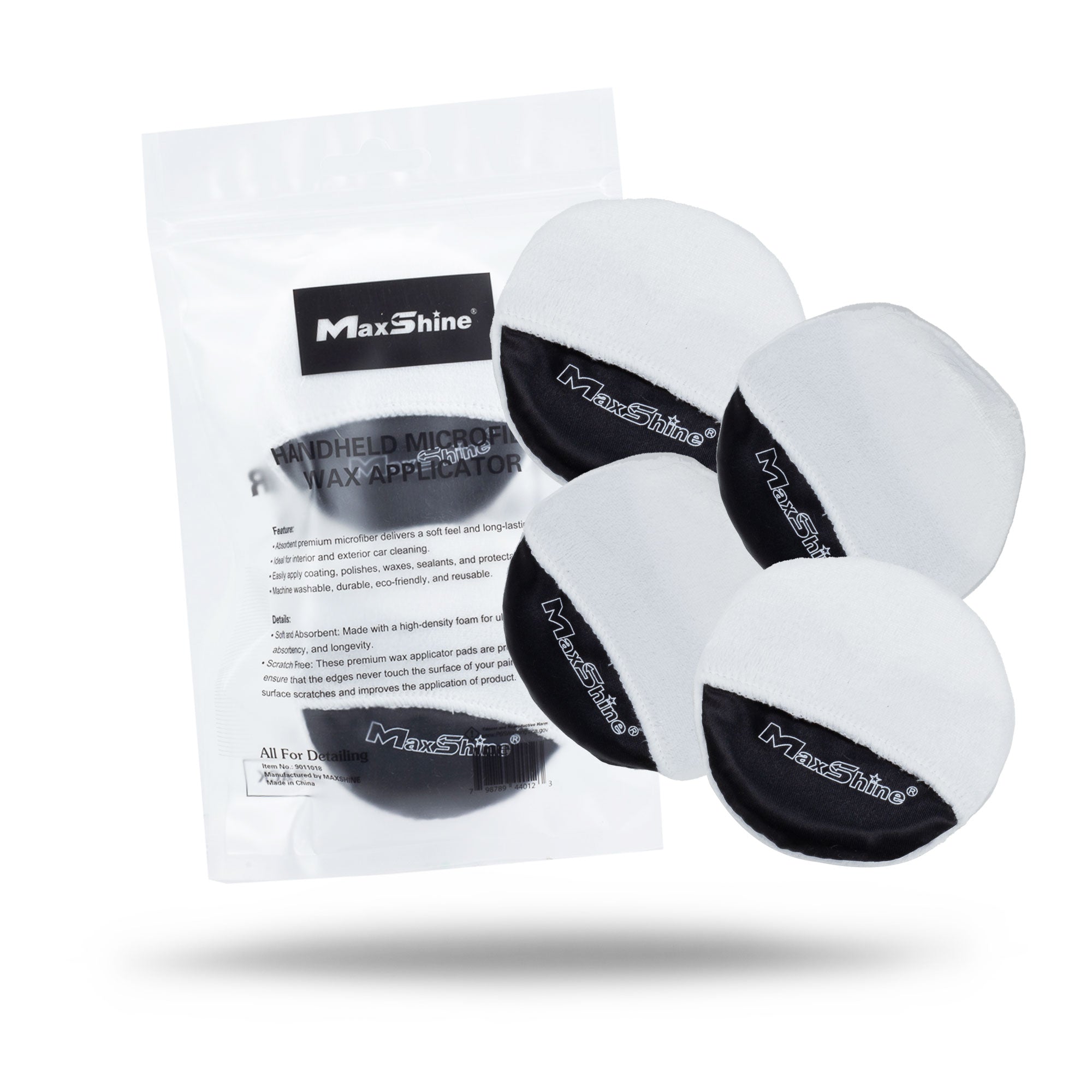 9011018 Finger Hold Microfiber Wax Applicator Pad - 4 Pack