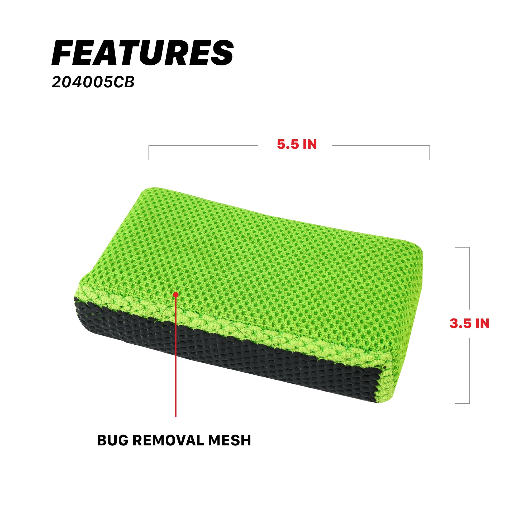 204005CB Clay Sponge Block Wash Pad