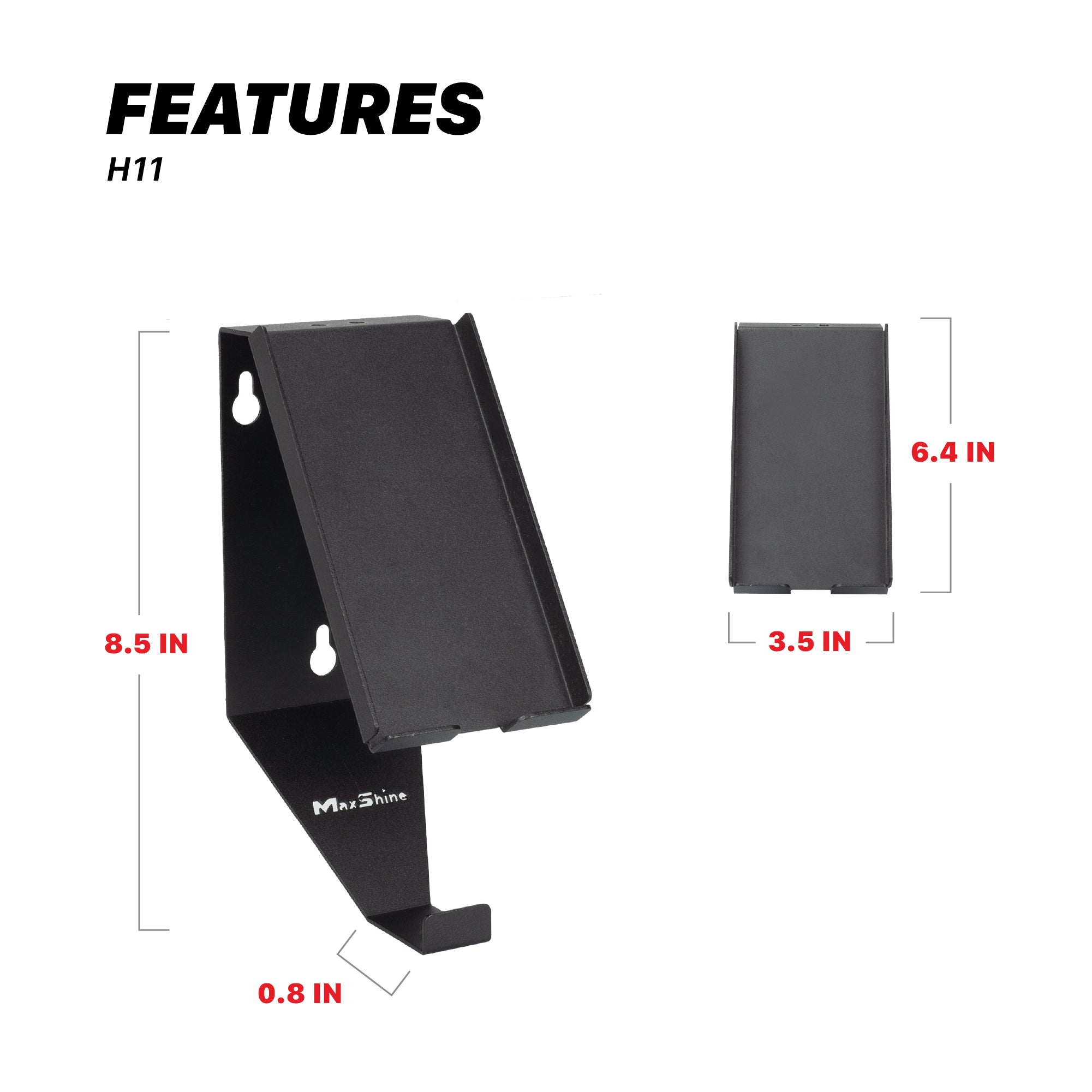 H11 Wall Mount Phone Holder and Headphone Rack