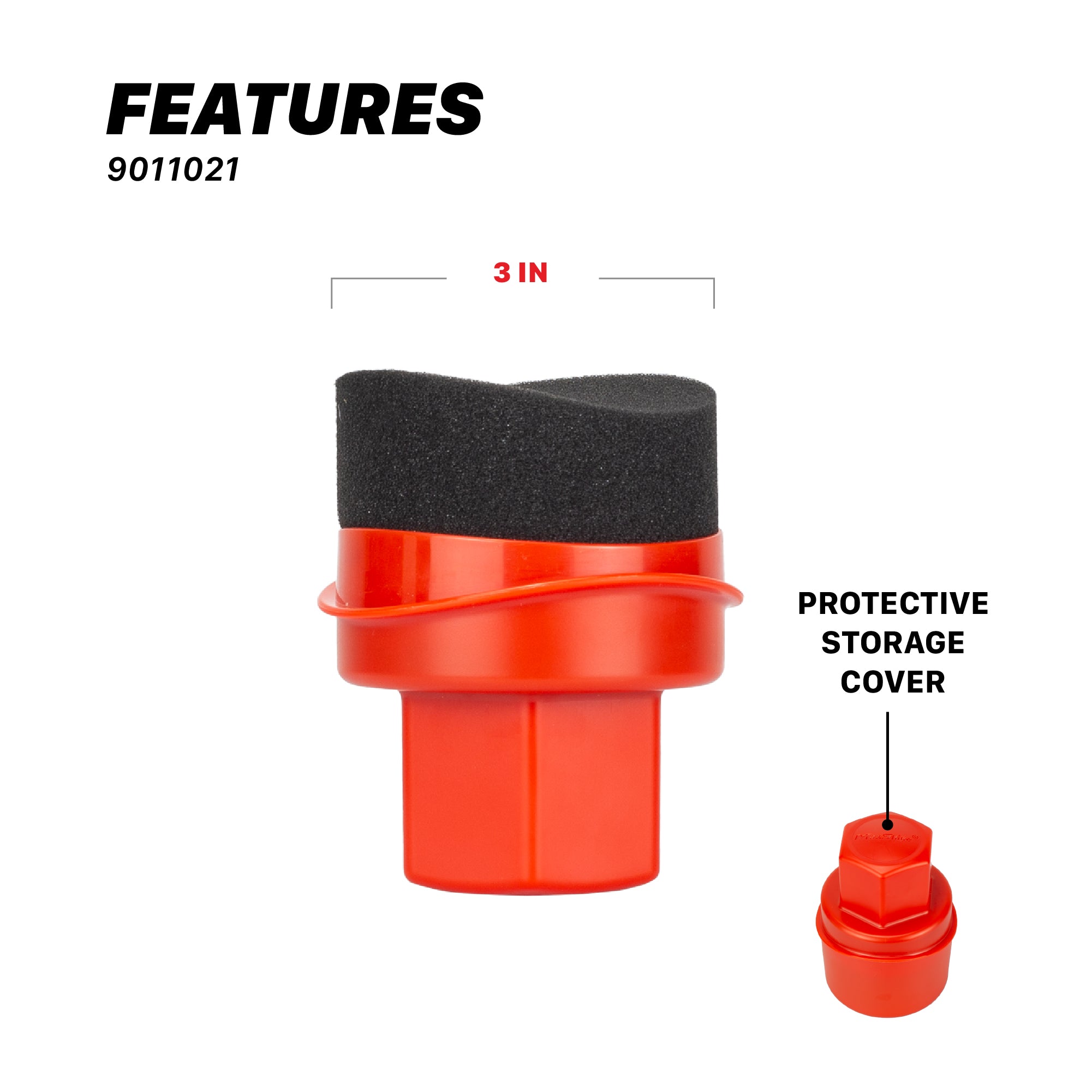 9011021 Tire Shine Applicator | Tire Dressing Applicator with Cover
