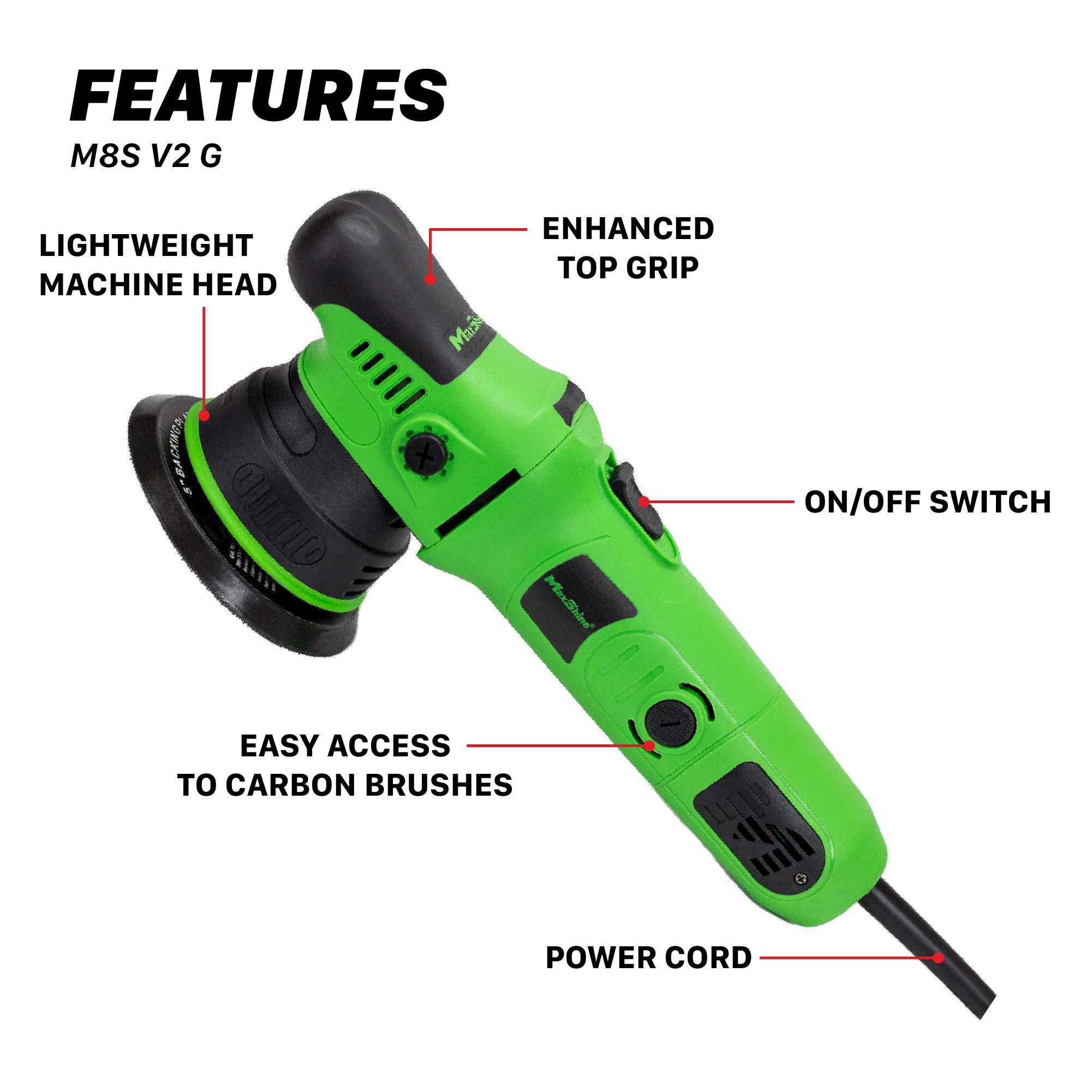 MaxShine M8S V2 Dual Action Polisher for Car Detailing