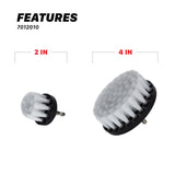 7012010 Soft Leather & Fabric Drill Brush Set - 2in & 4in