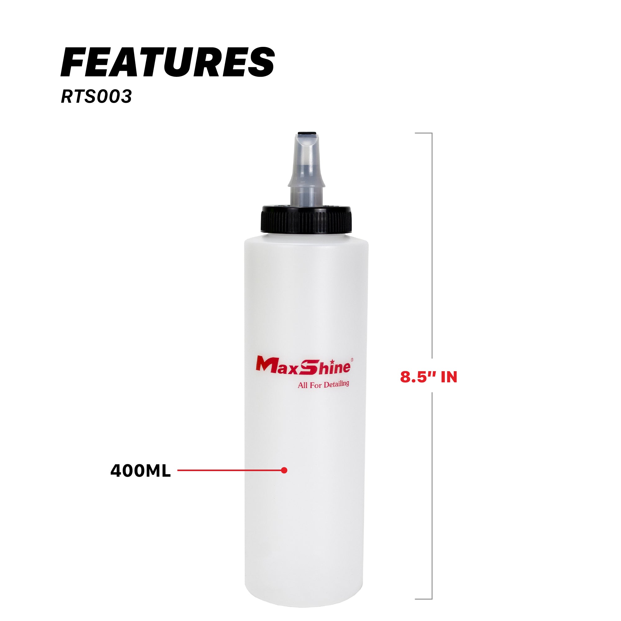 RTS003 Compound Polish Wax Dispenser Bottle with Self Cleaning Cap