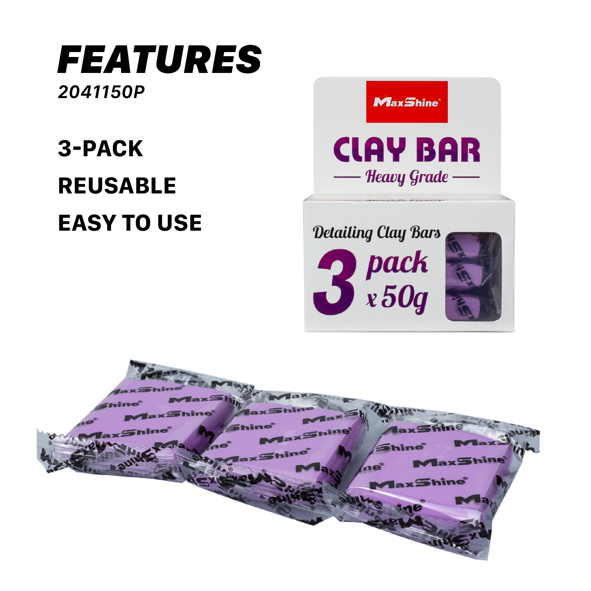 Detailing Clay Bar – 3pcs-pack