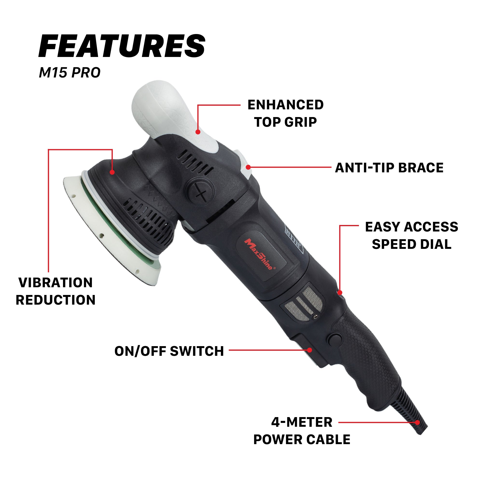 M15 Pro Shroud Car Polisher Buffer