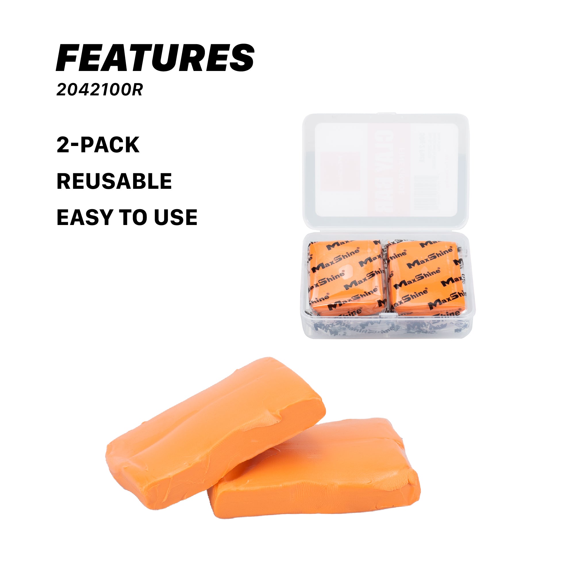 2042100R Clay Bar - 2 Pack - Fine Grade