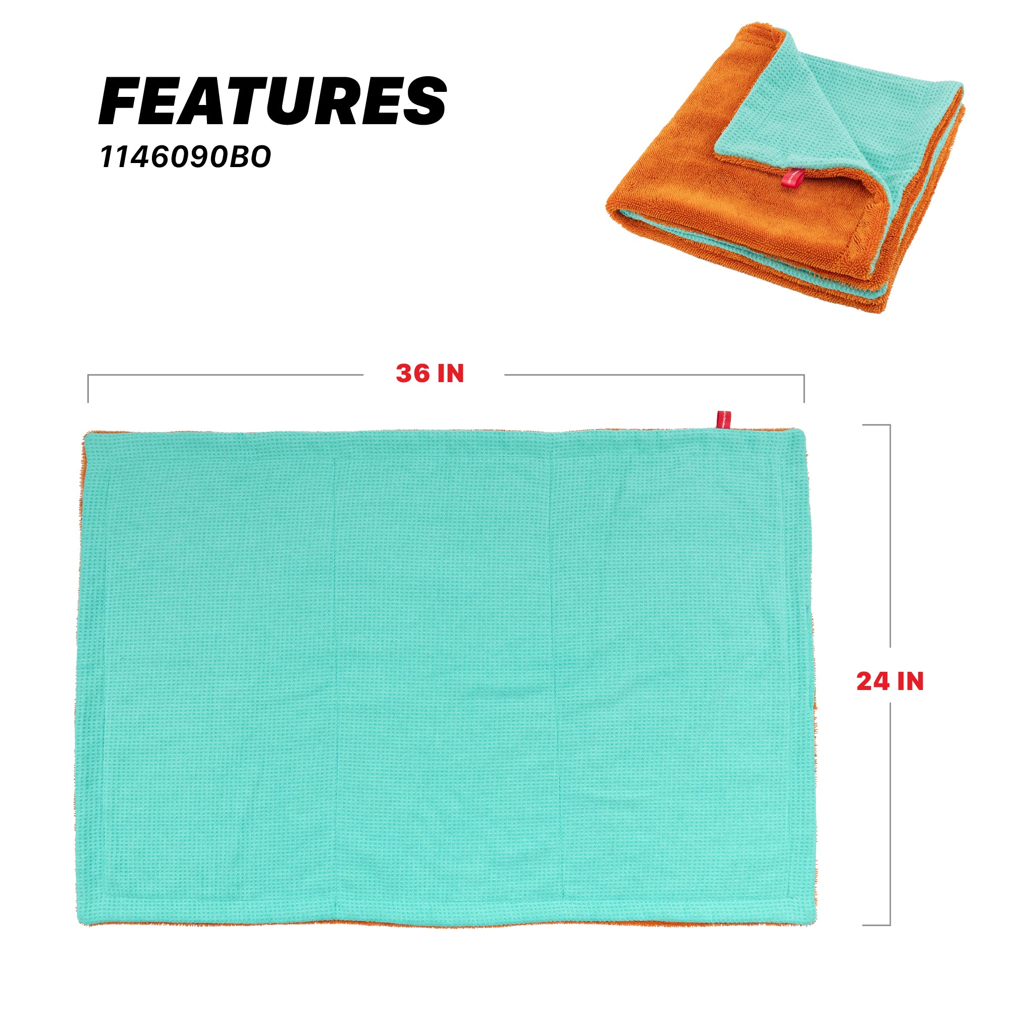 980GSM Twisted Loop & Waffle Weave Colorful Cleaning Towel