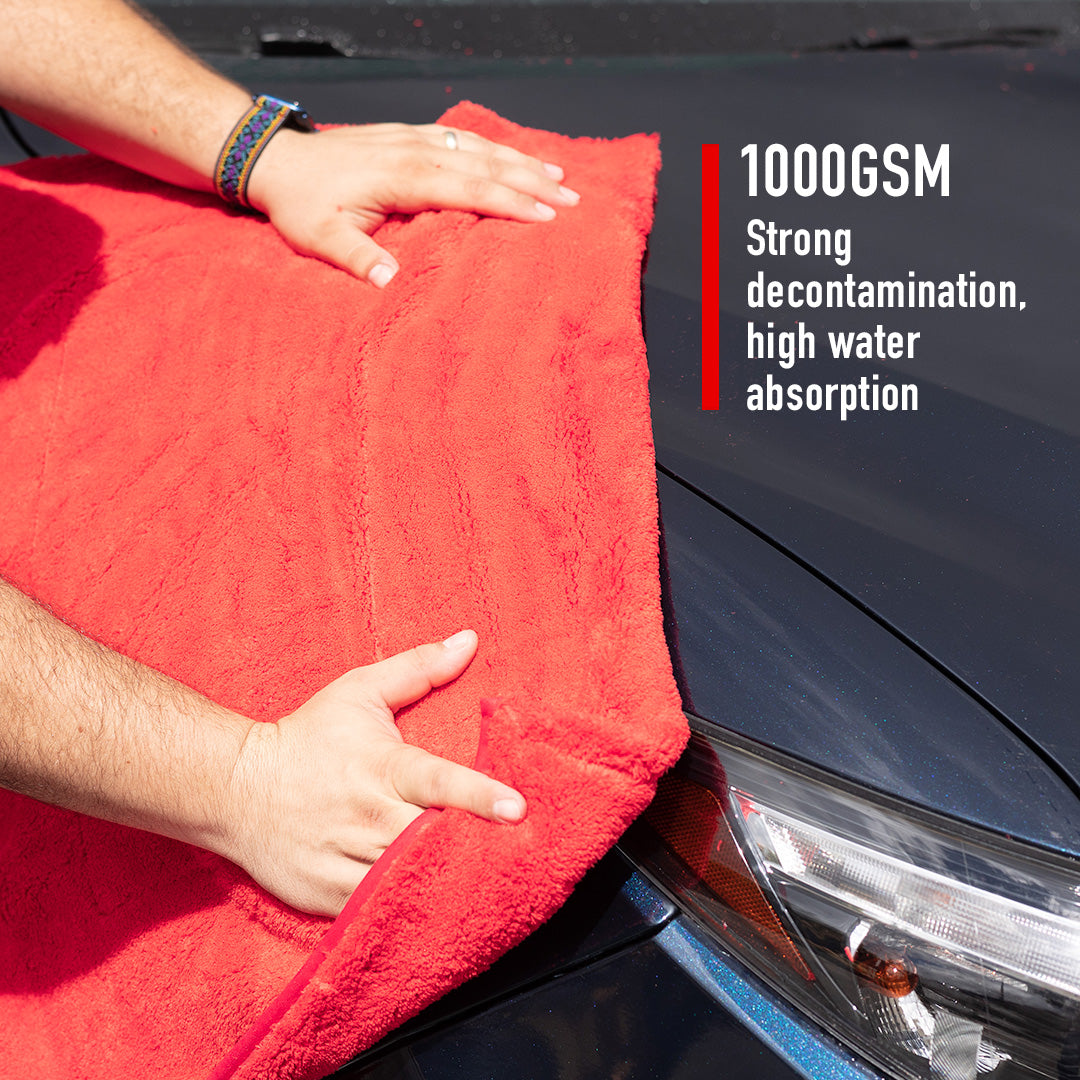 MaxShine 1000GSM Big Red Drying Microfiber Towel