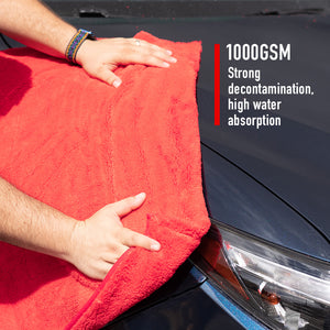 MaxShine 1000GSM Big Red Drying Microfiber Towel