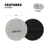 2071080P Orange Peel Pads - 3in - 2000 Grit Denim (2 Pack)
