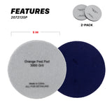 2072080P Orange Peel Pads - 3in - 3000 Grit Velvet (2 Pack)