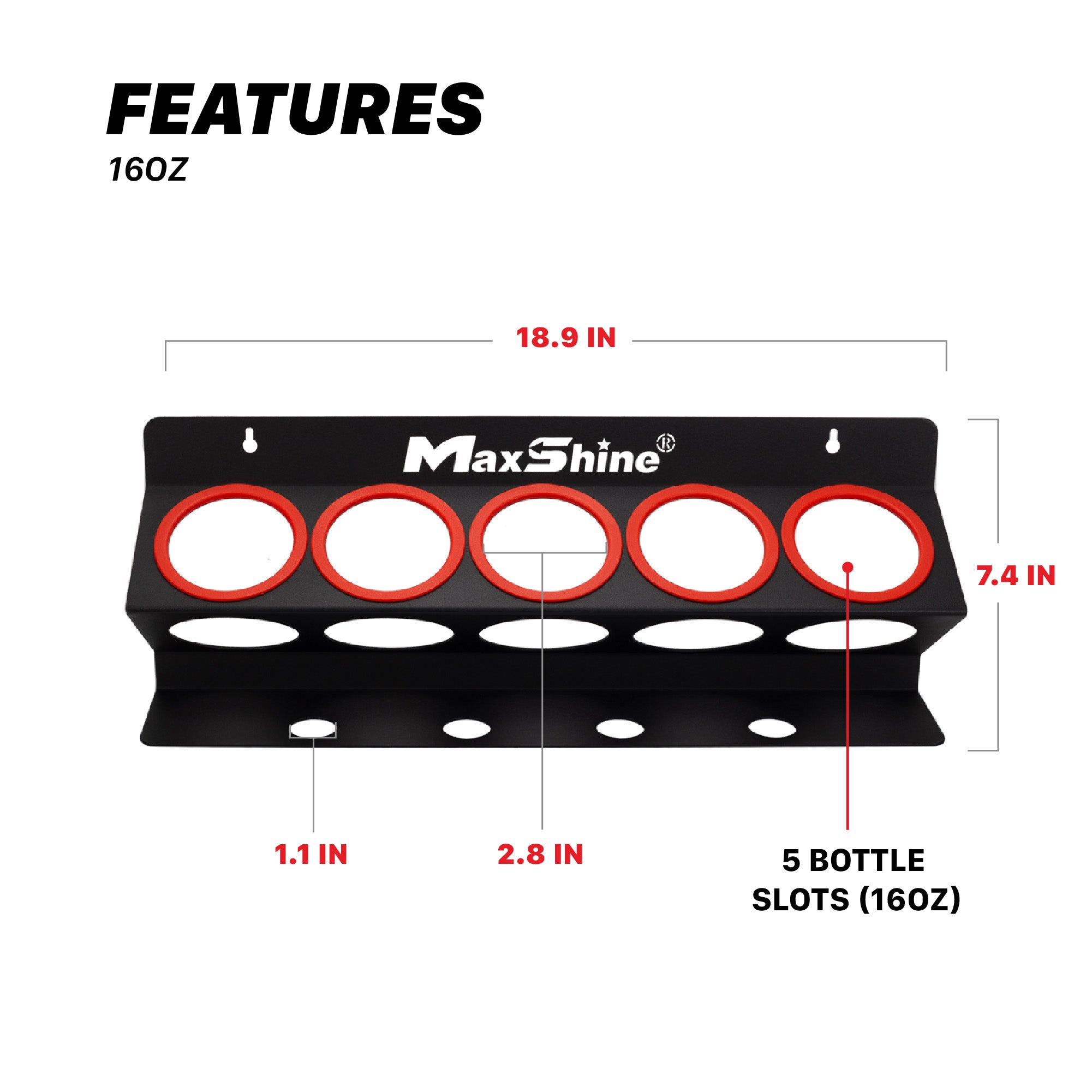 H03BH 16oz Spray Bottle Rack