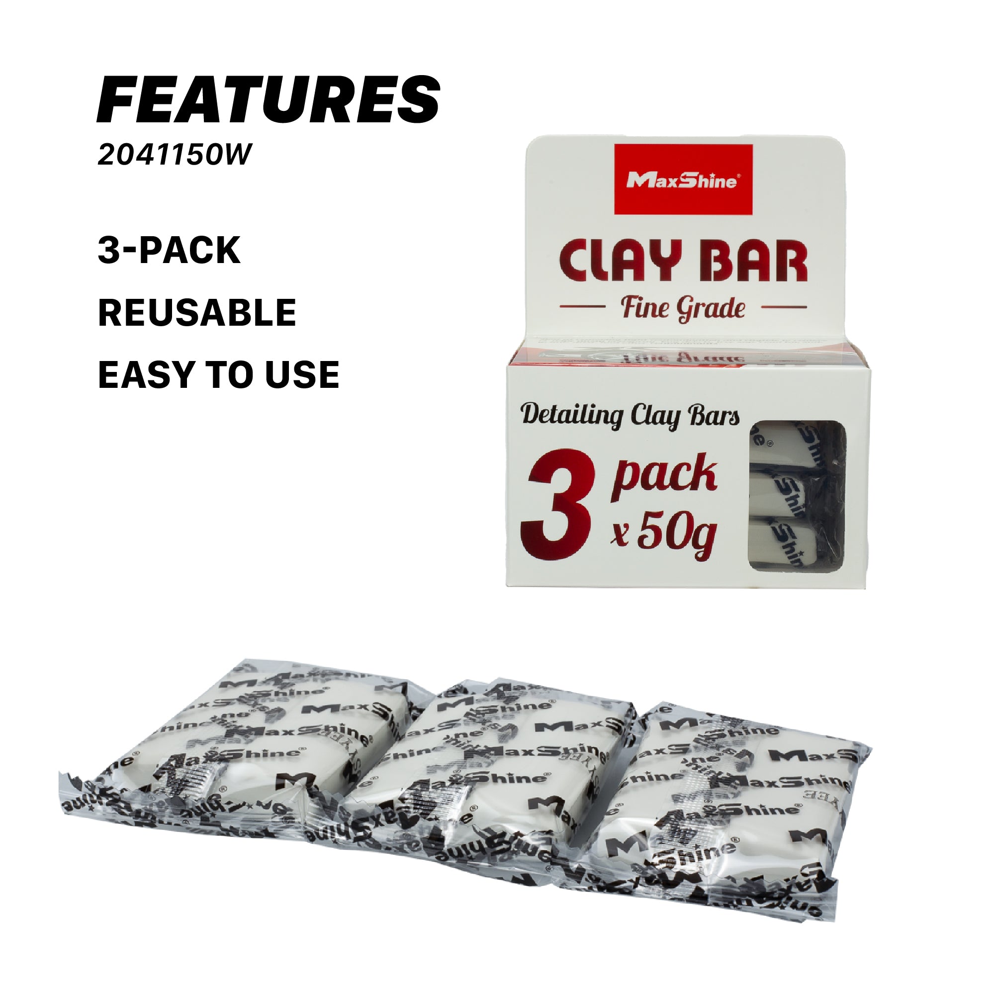 2041- 2043- Detailing Clay Bar – 3 Pack
