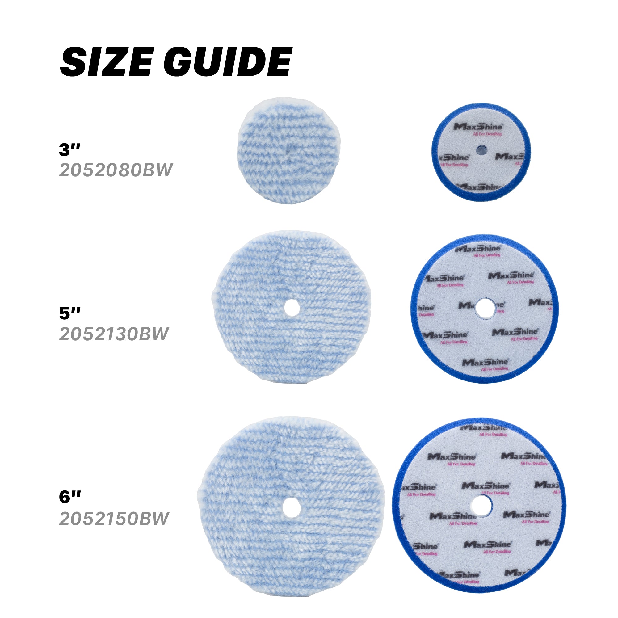 2052080BW, 2052130BW, 2052150BW Synthetic Wool Pads