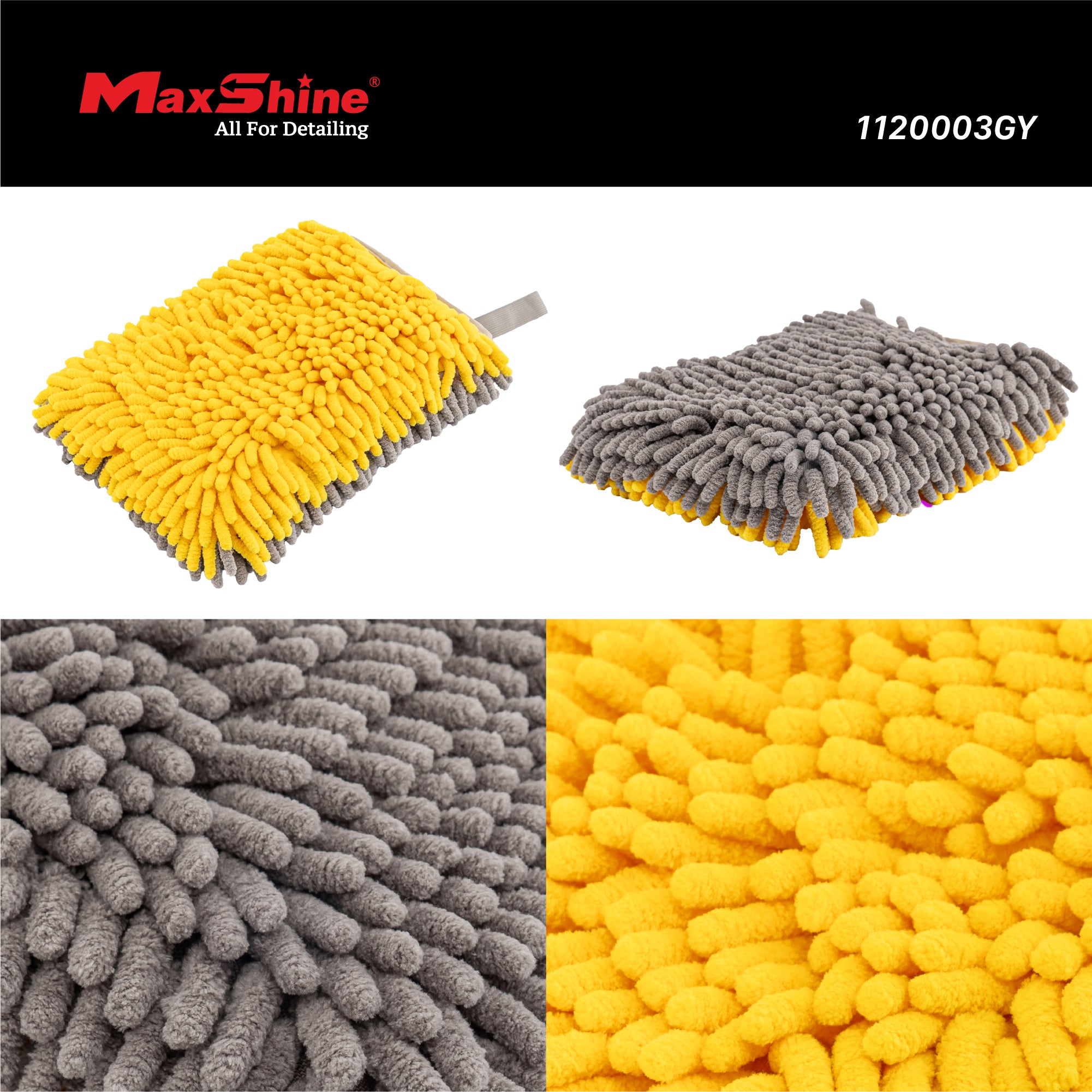 Cuffless Chenille Microfiber Wash Mitt