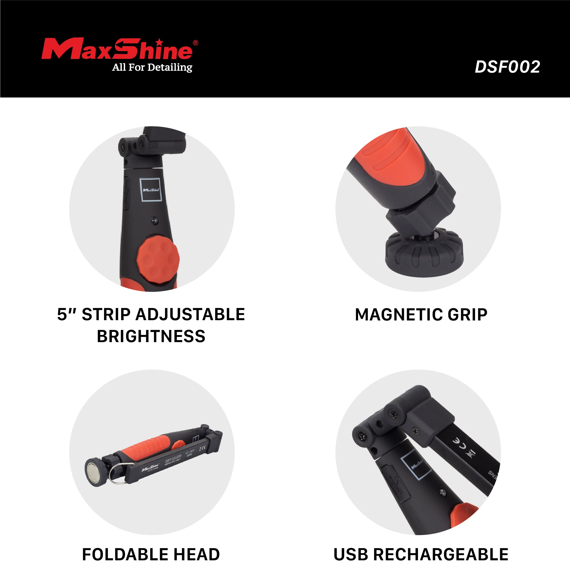 DSF002 Foldable Paint Inspection Swirl Light