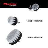 7012010 Soft Leather & Fabric Drill Brush Set - 2in & 4in