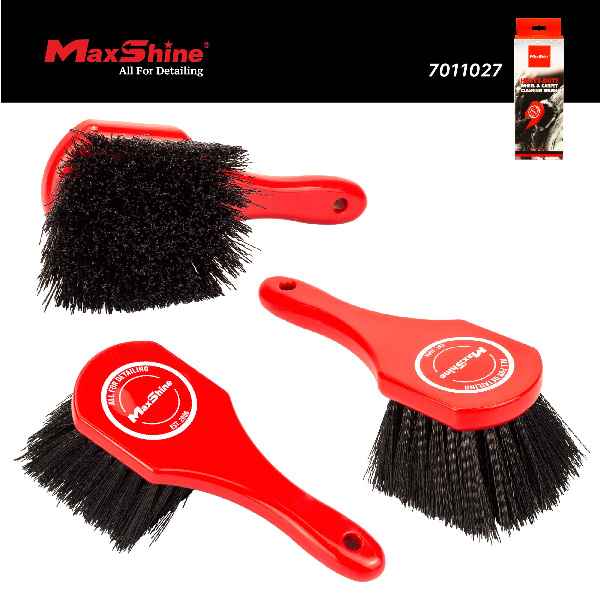 7011027 Deep Clean Brush | Heavy-Duty Wheel and Carpet Cleaning Brush