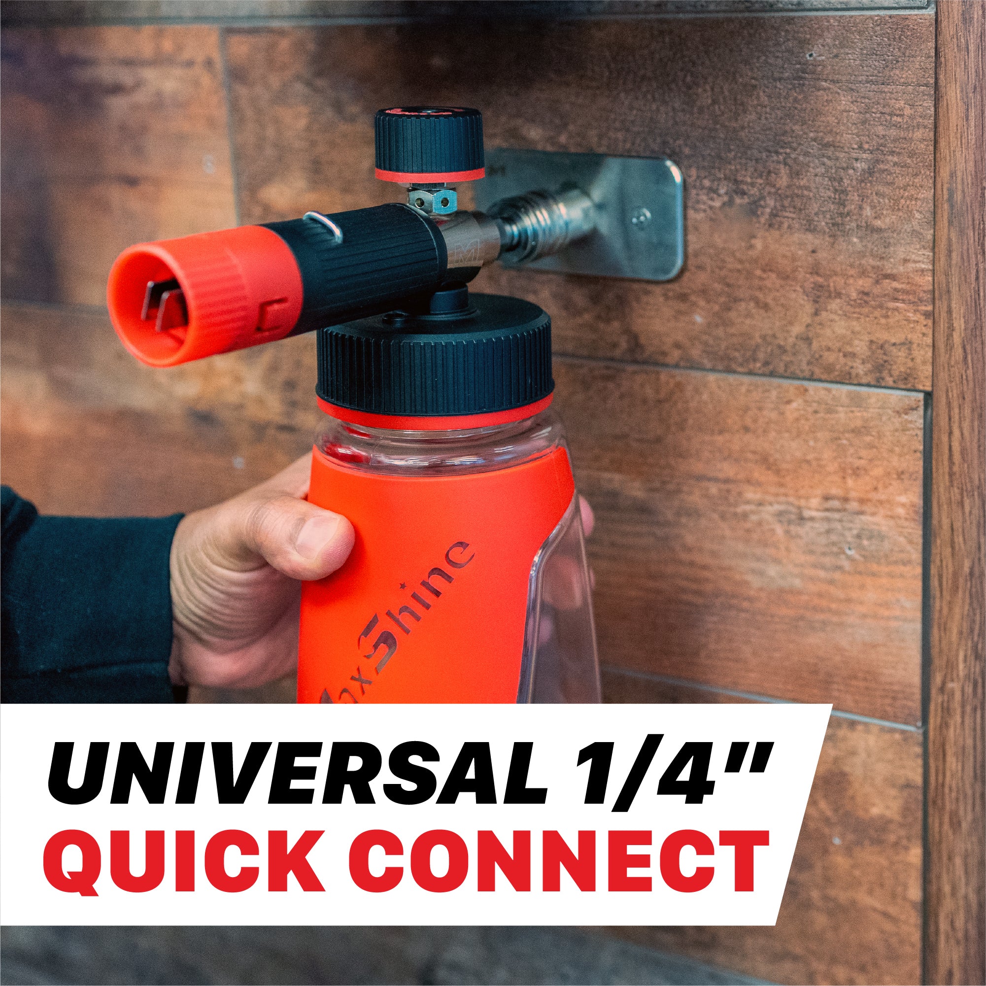 H08C Auto-Lock Quick Connect Foam Cannon Wall Mount