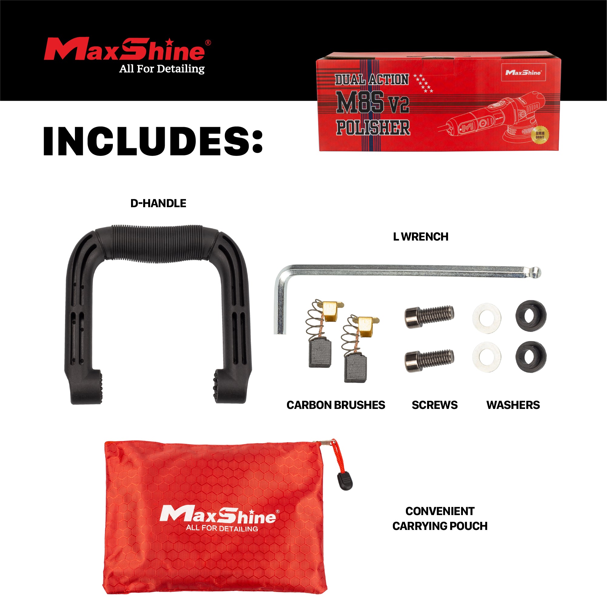 MaxShine M8S V2 Dual Action Polisher for Car Detailing