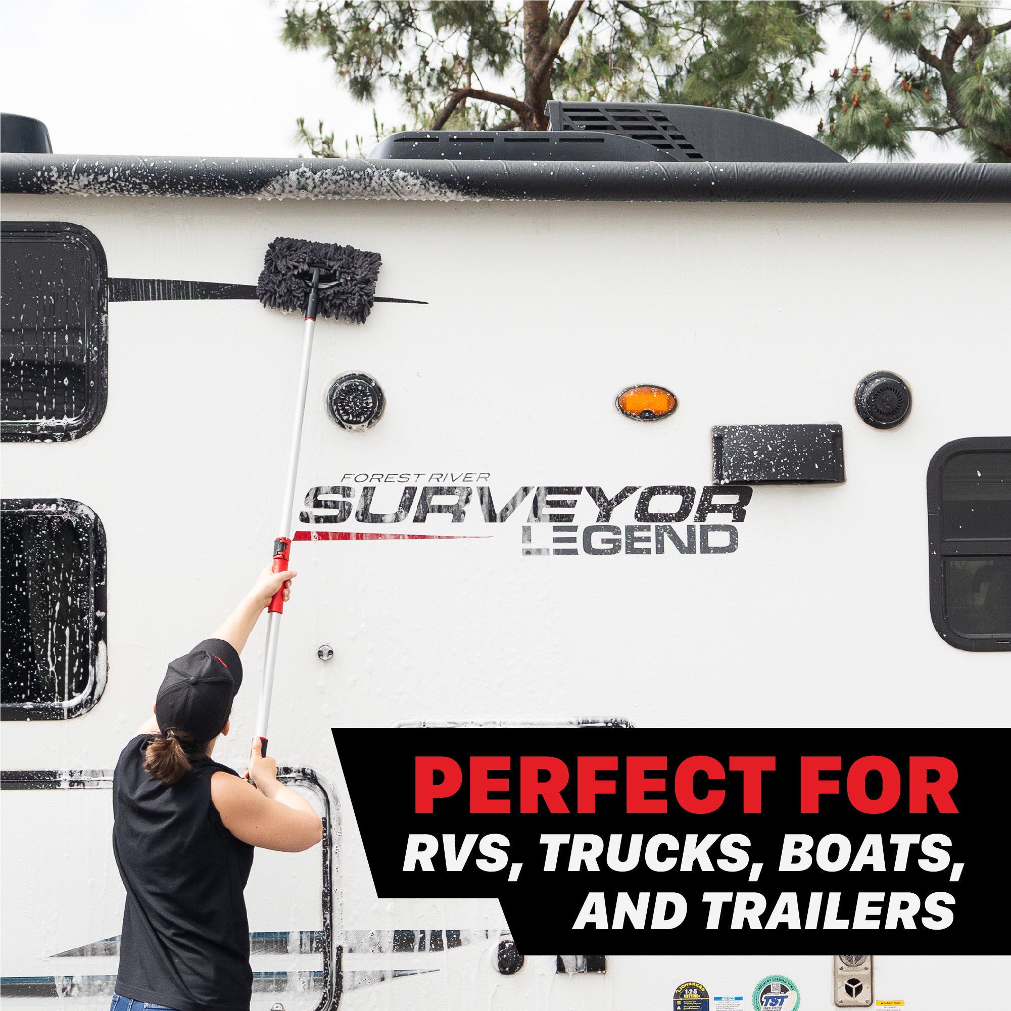 7011035 Car Wash Tool | IncrediStick – Extendable Microfiber Wash Mitt