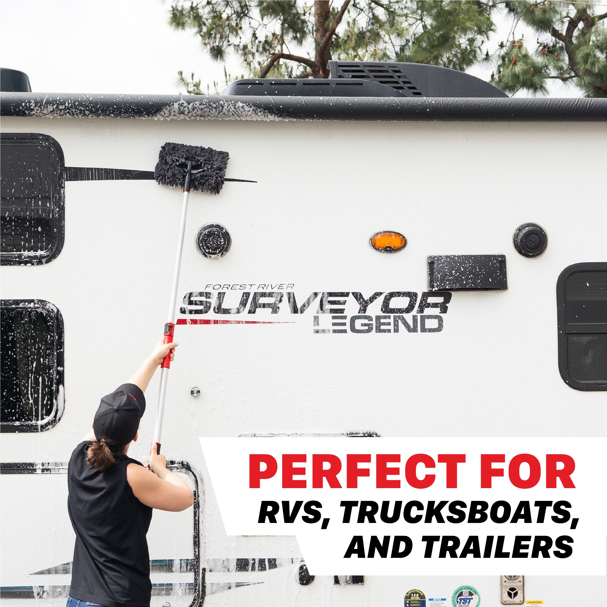 7011035- Car Wash Tool | IncrediStick – Extendable Microfiber Wash Mitt