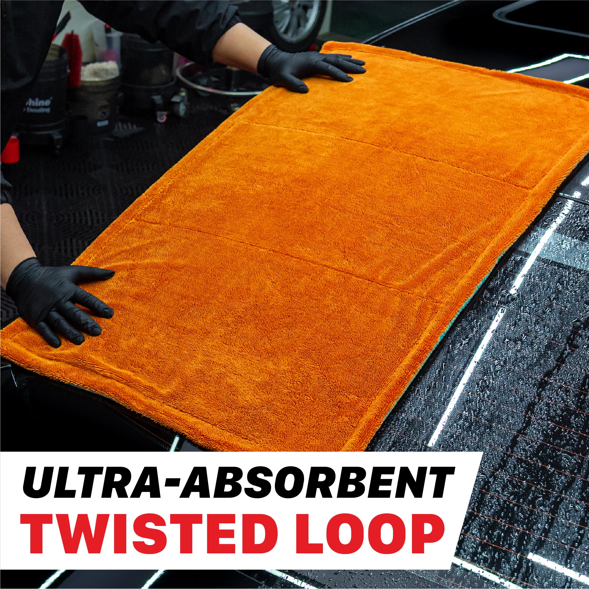980GSM Twisted Loop & Waffle Weave Colorful Cleaning Towel