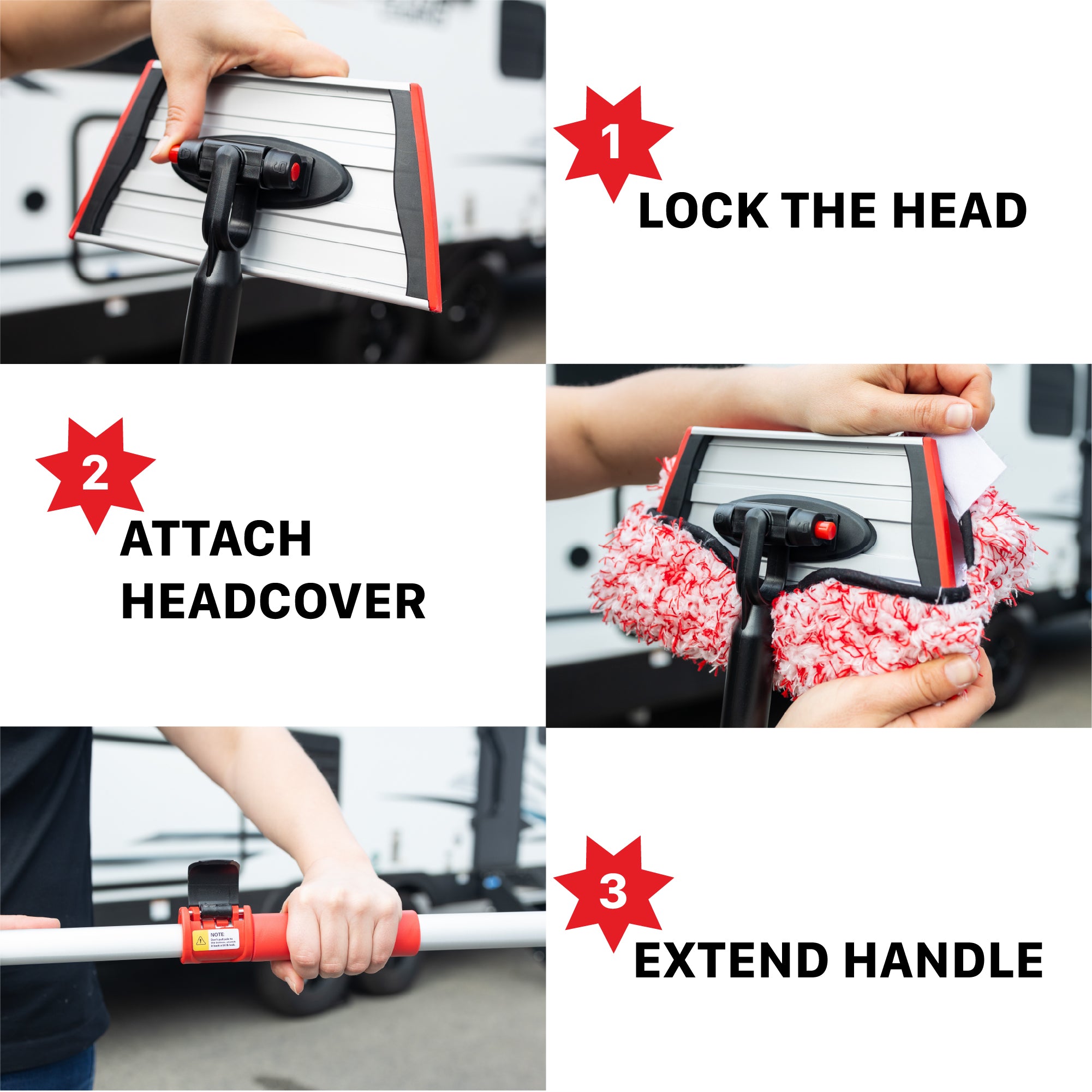 7011035- Car Wash Tool | IncrediStick – Extendable Microfiber Wash Mitt