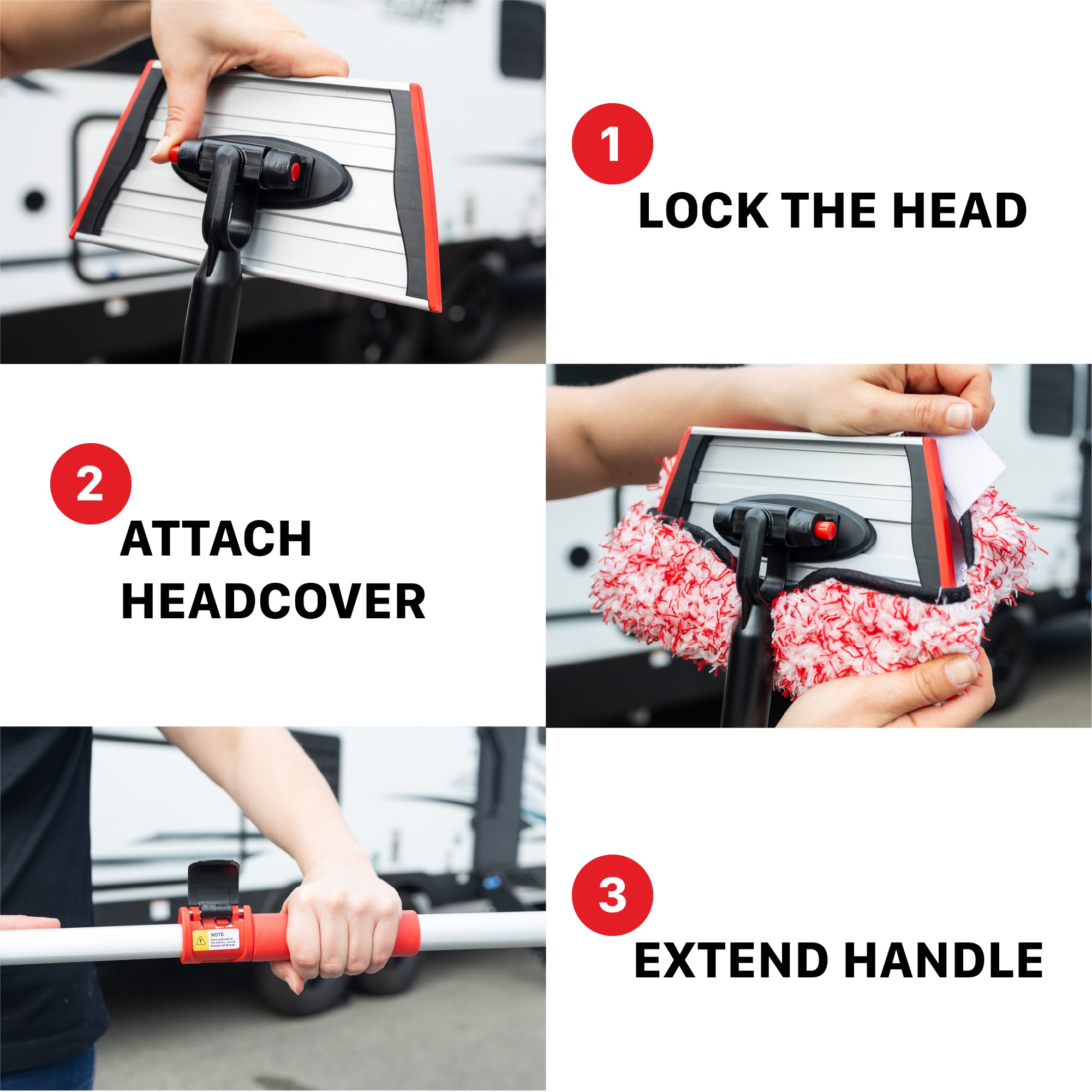 7011035 Car Wash Tool | IncrediStick – Extendable Microfiber Wash Mitt