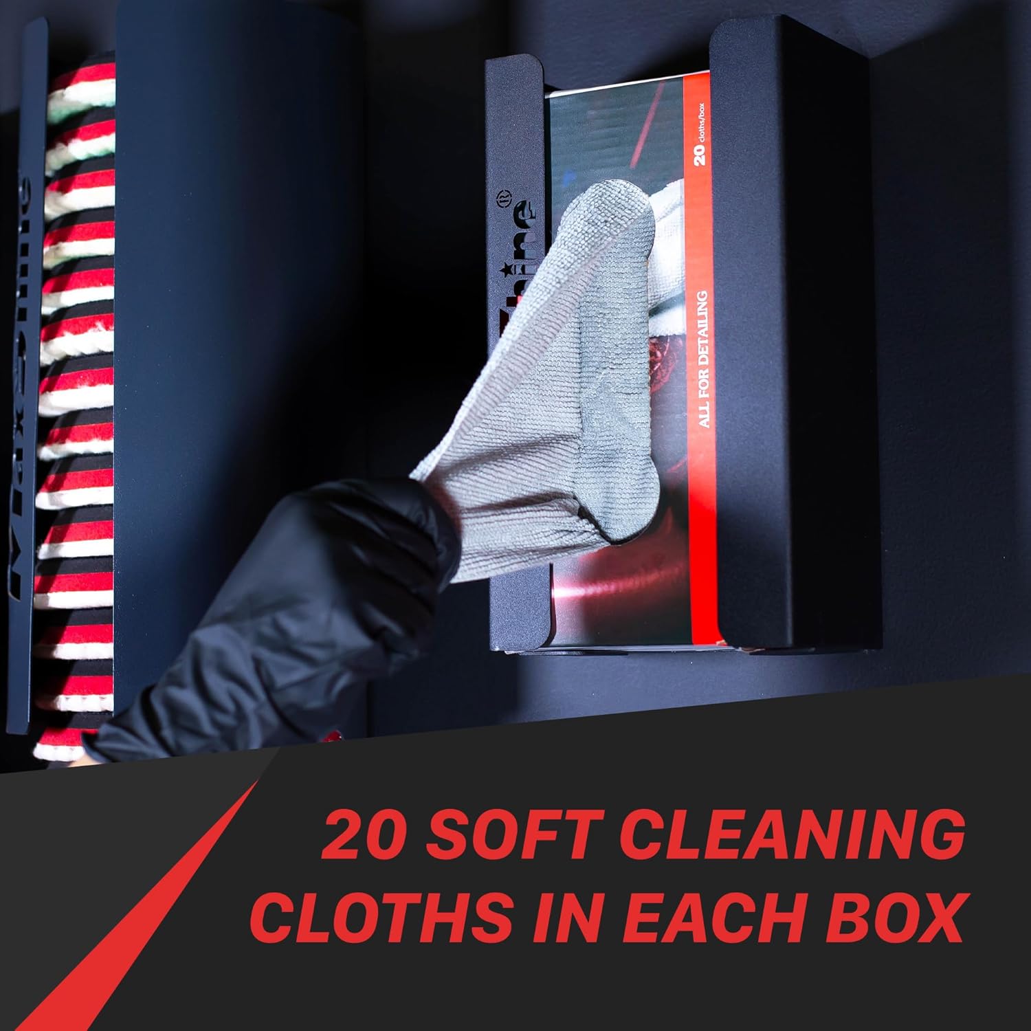 1102222G Detailing Microfiber Cloths | 180GSM Edgeless Reusable Microfiber Towels with Box