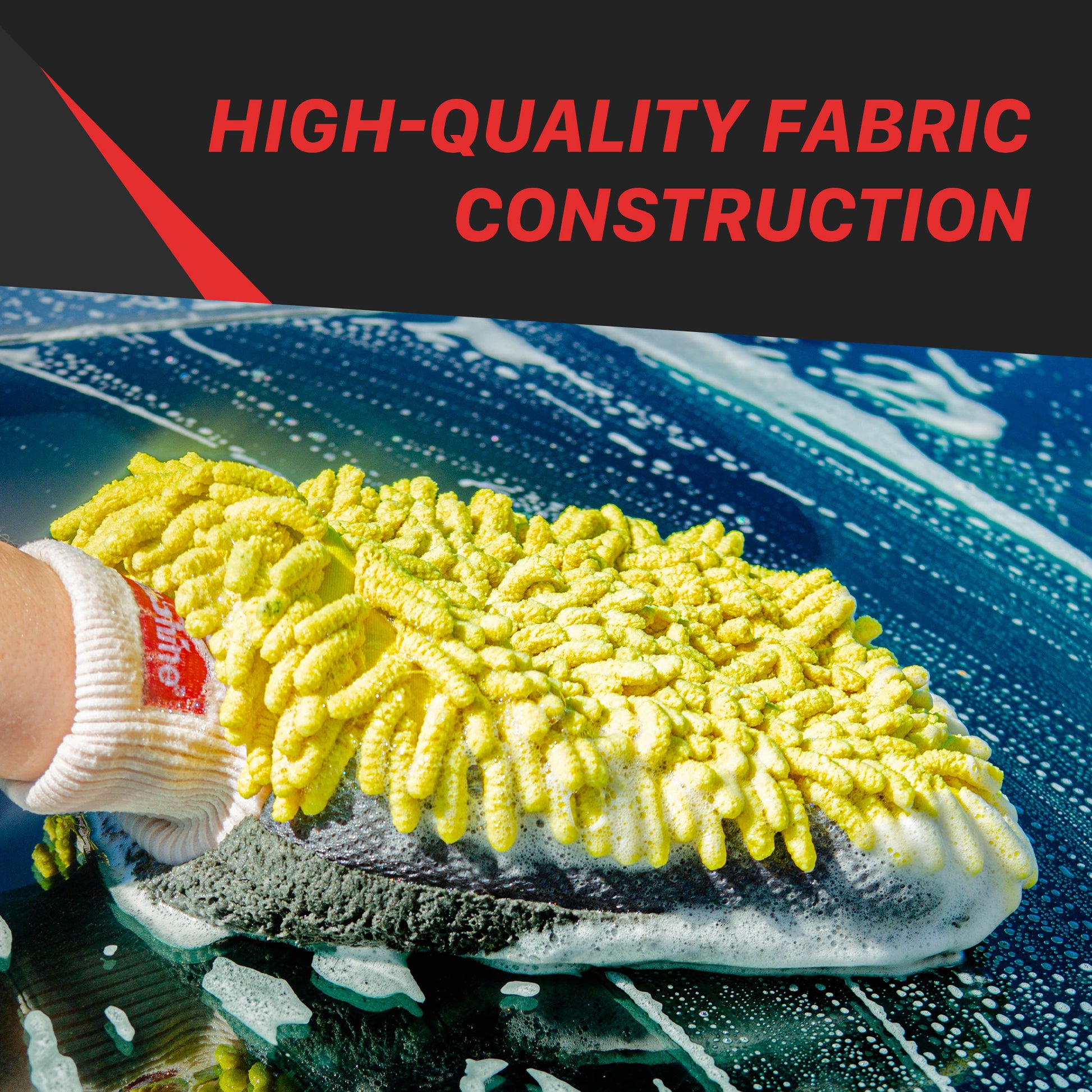 1120003Y Chenille Mitt | 3 in 1 Chenille Microfiber Wash Mitt