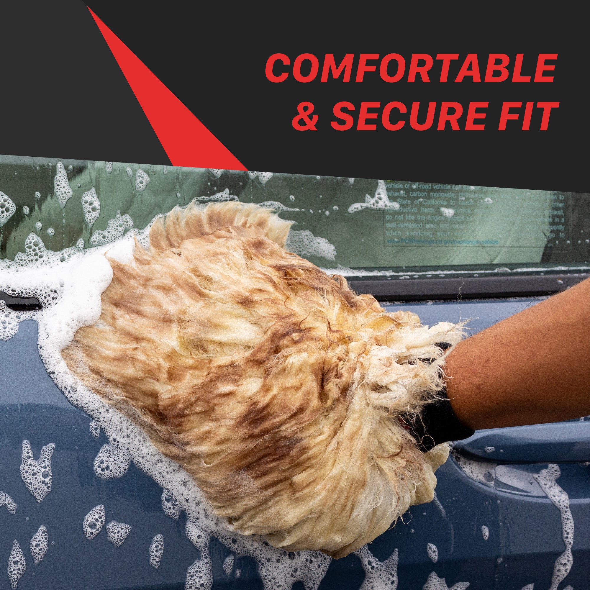 8011004 Super Sheepskin Wash Mitts - Long Hair