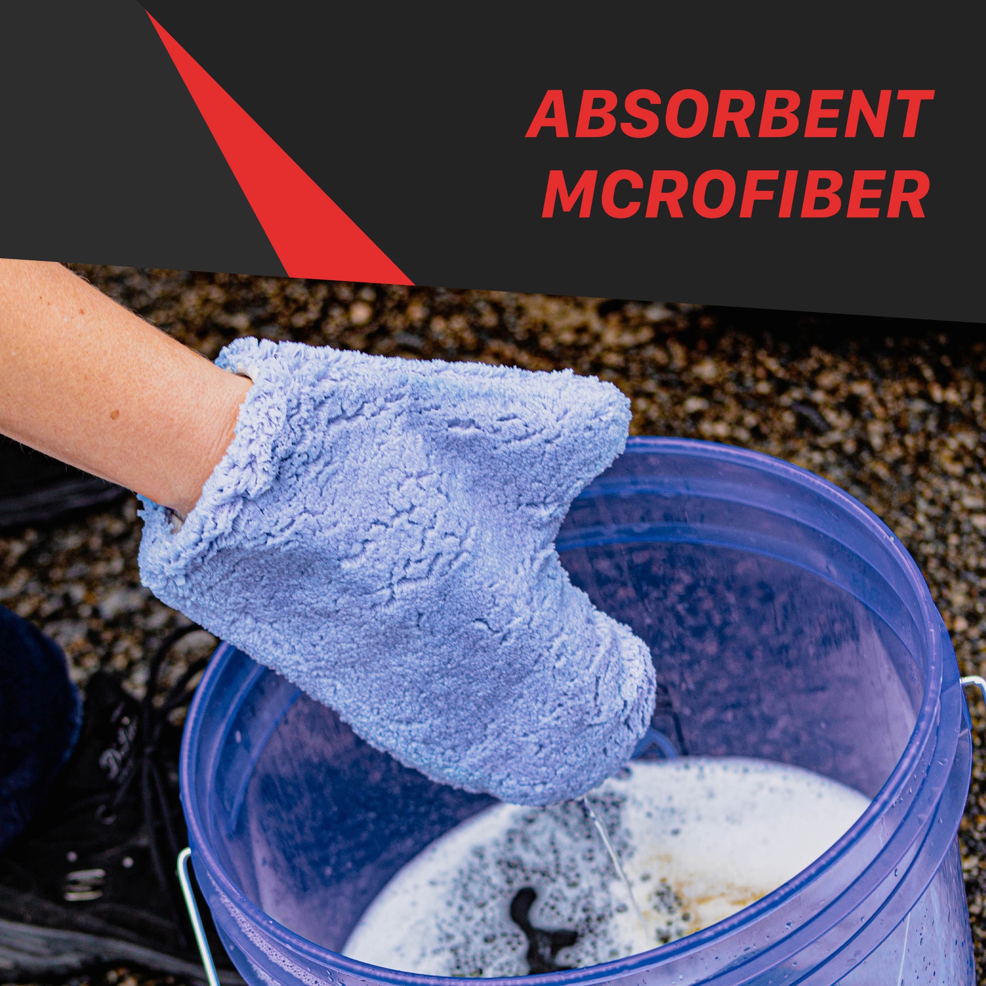 1120002B Car Washing Glove Mitt | Plush Microfiber Wash Mitt