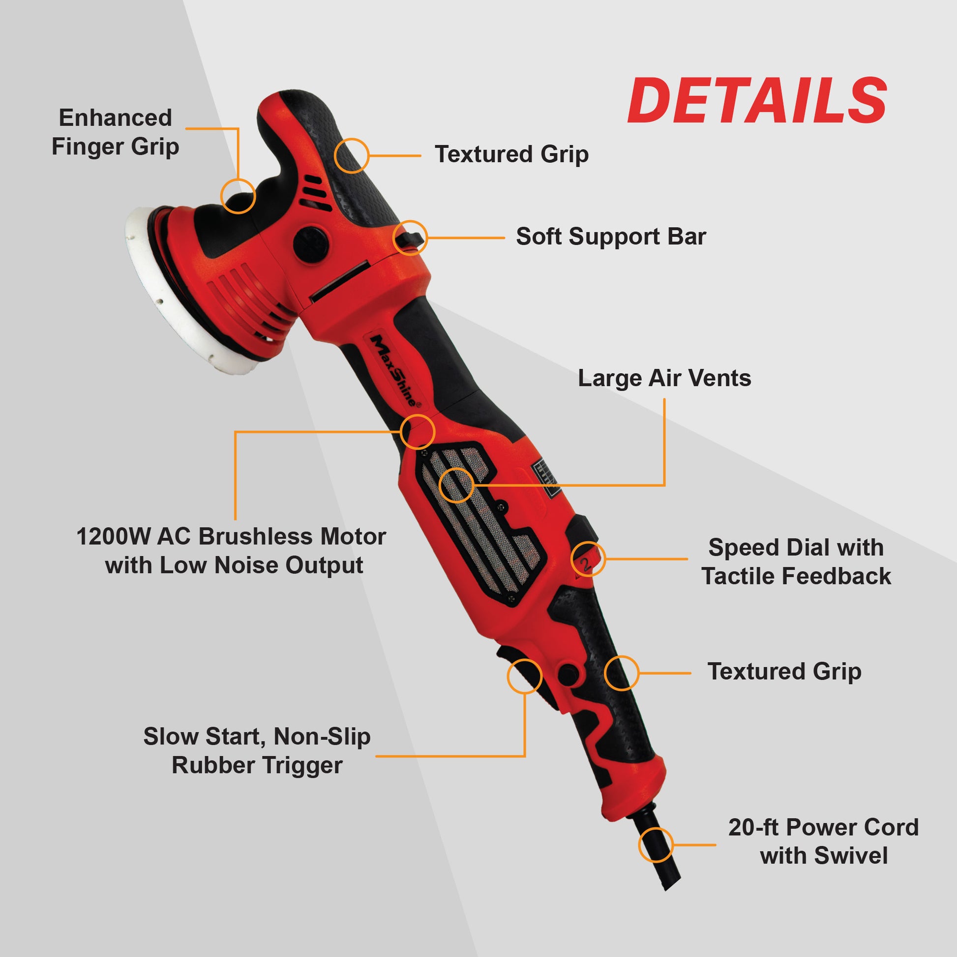 MB1200 Pro Rotary Brushless Buffer