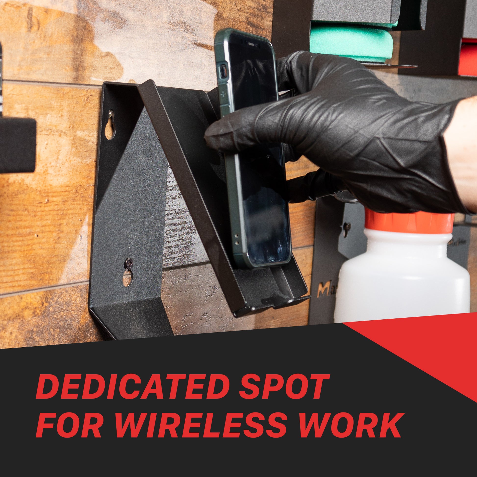H11 Wall Mount Phone Holder and Headphone Rack
