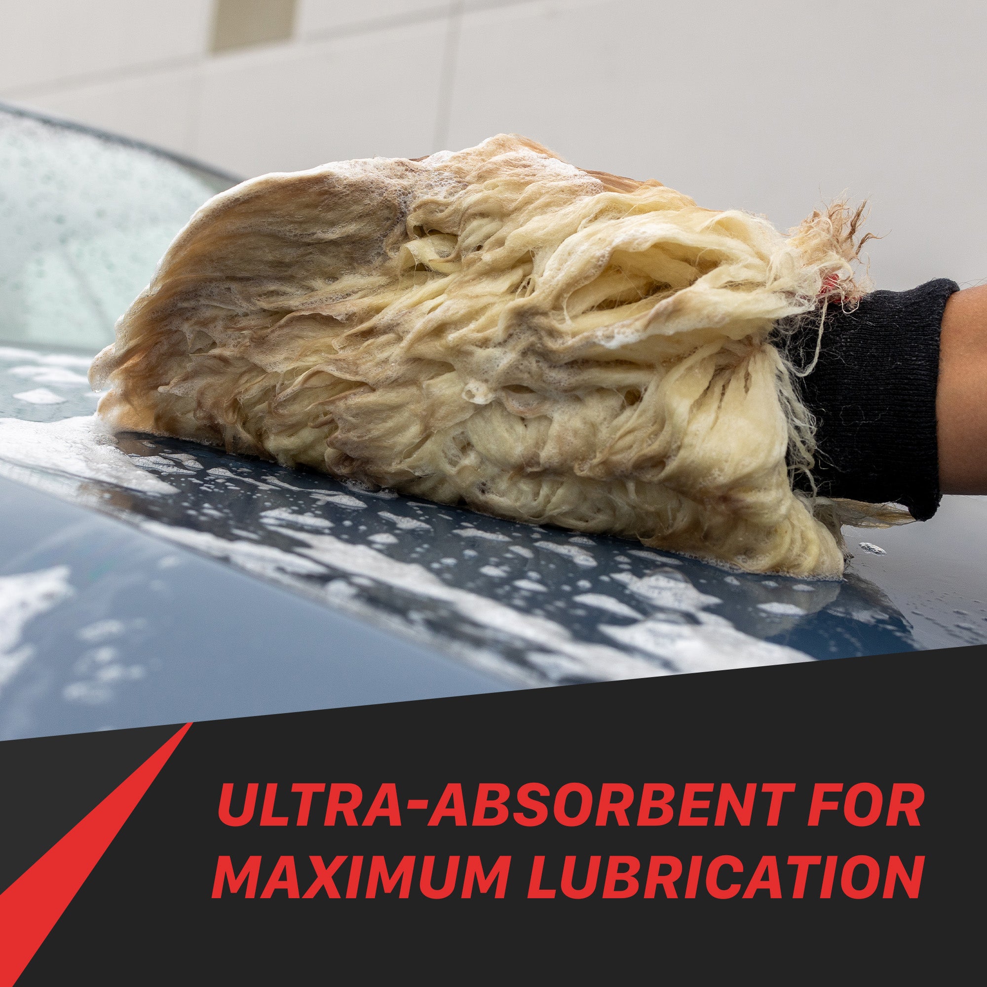 8011004 Super Sheepskin Wash Mitts - Long Hair