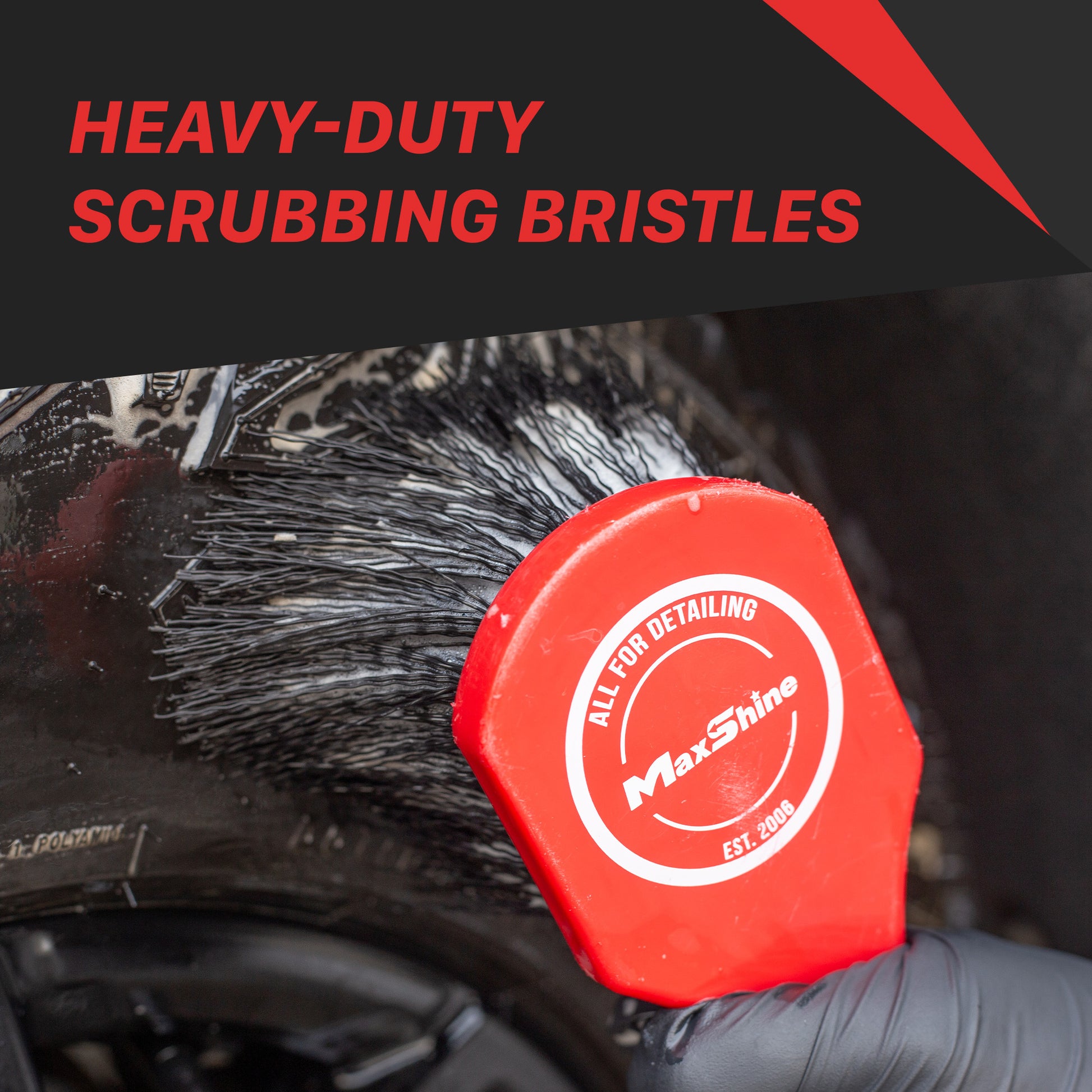 7011027 Deep Clean Brush | Heavy-Duty Wheel and Carpet Cleaning Brush