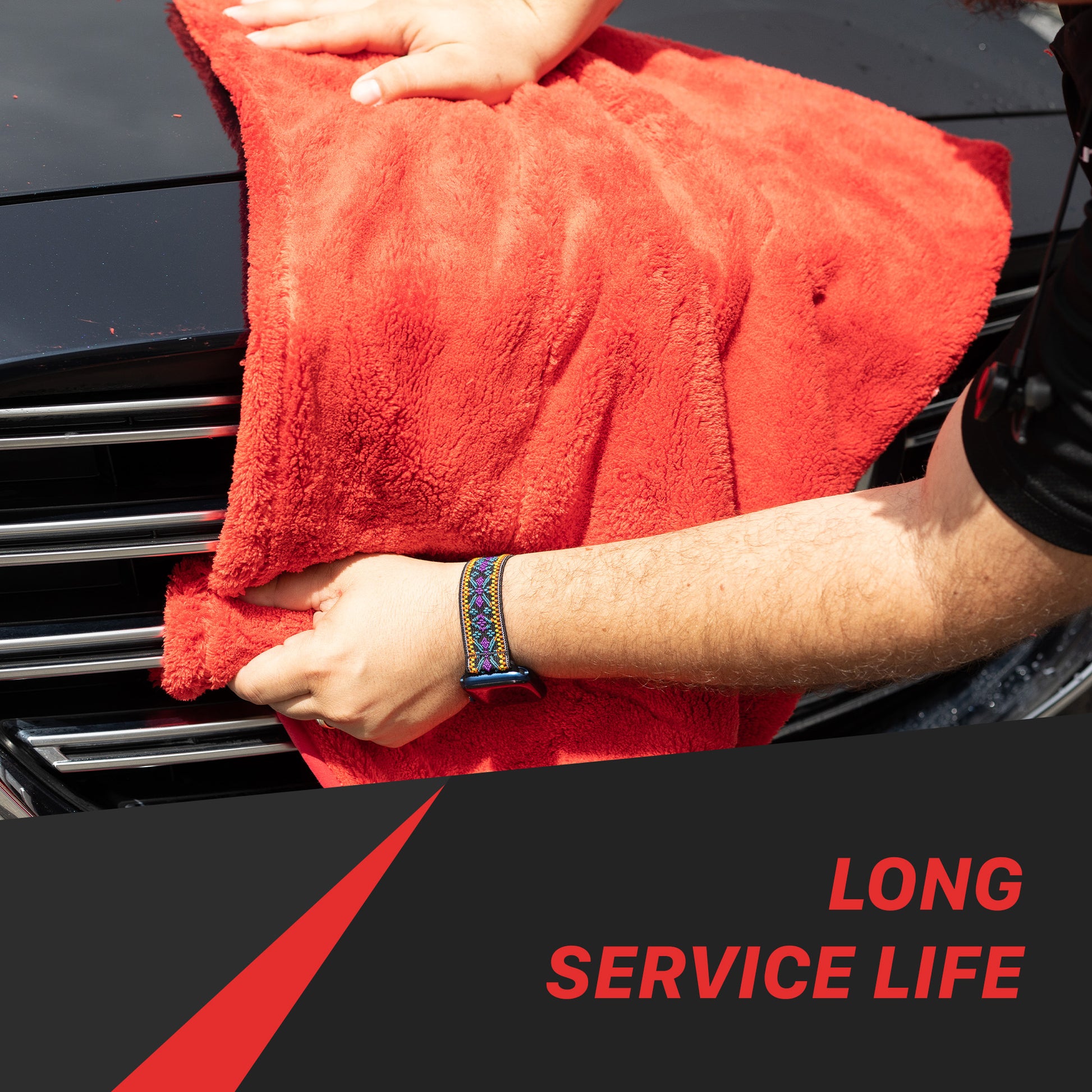 1085070R 1000GSM "Big Red" Drying Microfiber Towel
