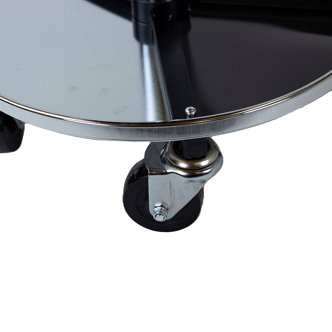 702315 Detailing Stool with Tray Black Chrome