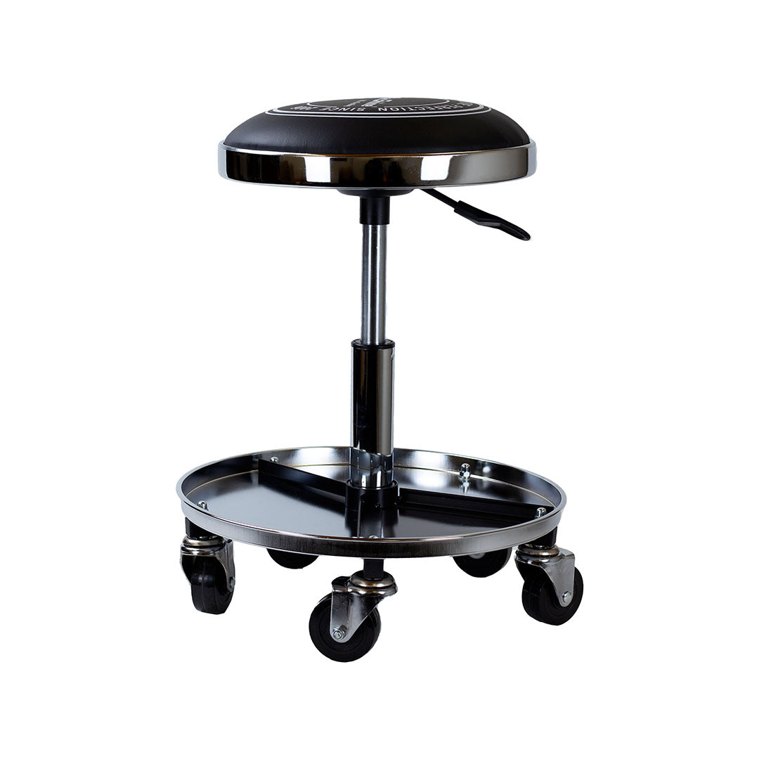 702315 Detailing Stool with Tray Black Chrome