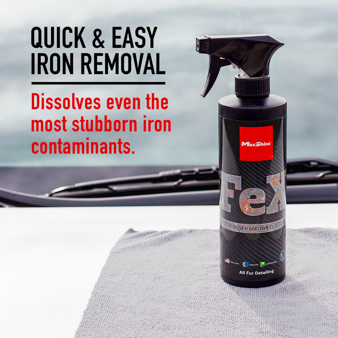 MaxShine FeX Iron Remover and Wheel Cleaner - quick and easy iron removal