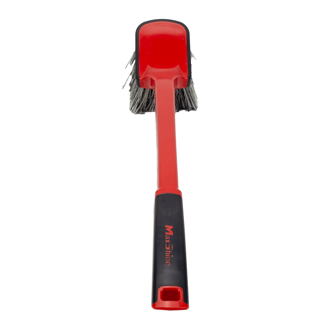 MaxShine Soft Grip Light Duty Brush with Long Handle-5 Wheel Cleaning Brush