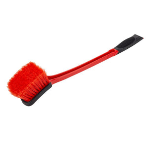 Soft Grip Light Duty Brush with Long Handle Wheel Cleaning Brush